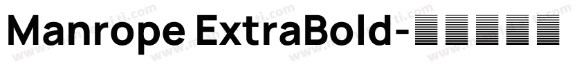 Manrope ExtraBold字体转换